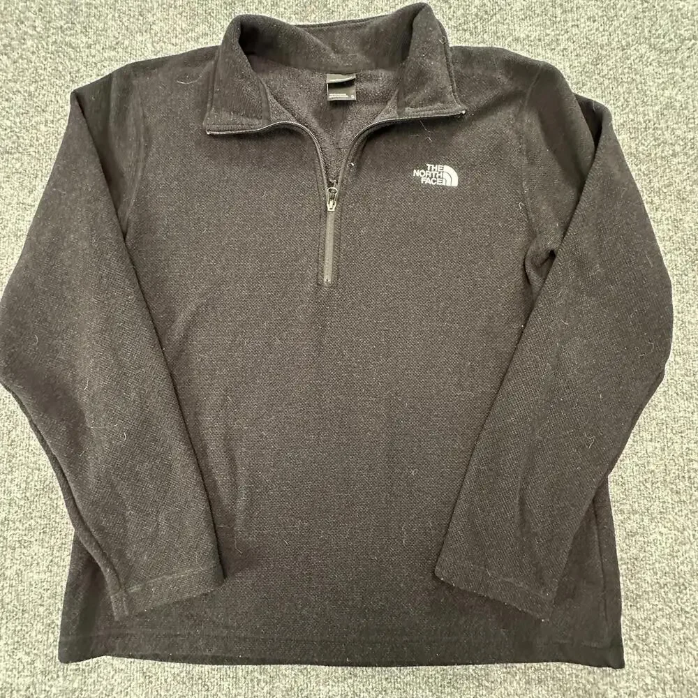 The North Face Men's Black‎ Fleece Quarter-Zip Jacket XL #360